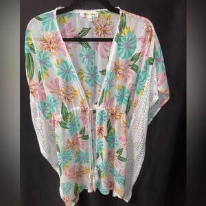 Tropical Floral Women's Swim Coverup